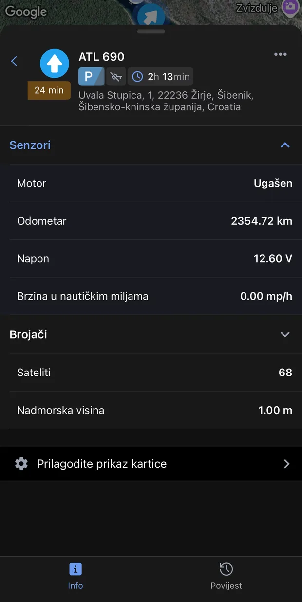 Senzori plovila: stanje motora i napon akumulatora